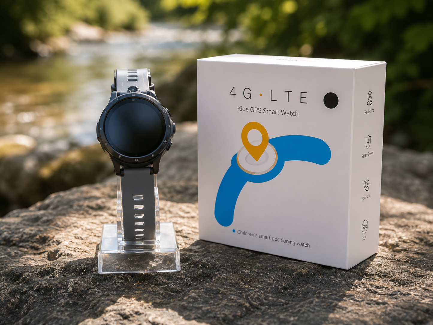 Smartwatch pentru copii cu GPS Tracker, rezistent la apă, cartelă SIM, apel video 4G