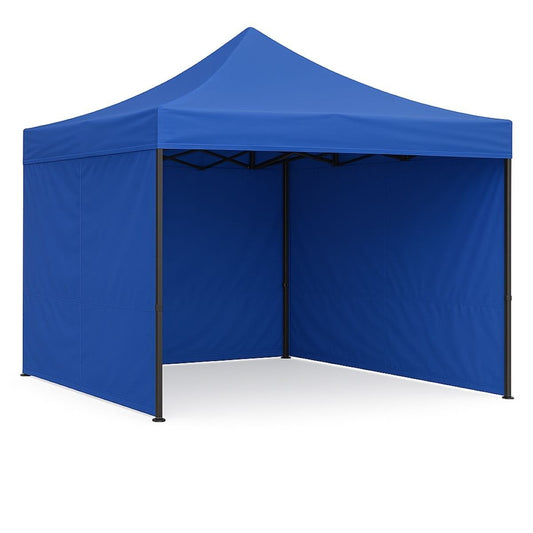 Perete Lateral Albastru Impermeabil pentru Pavilion și Cort 3x3 m – Protecție Împotriva Ploii, Vântului și Soarelui
