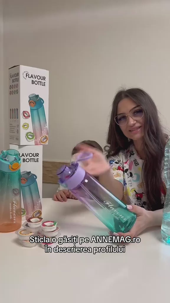 Sticlă Magică 6 Arome incluse (Fără Zahăr, Cu Miros), 900 ml, Design Inovator