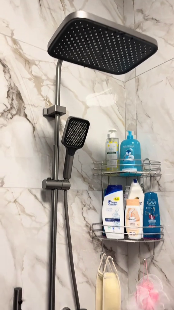 Coloană de Duș Premium – Ploaie Relaxantă, Termostat Inteligent, LED, Rotire 360°, 4 Jeturi de Apă