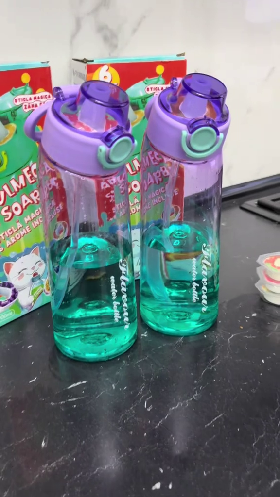 Sticlă Magică 6 Arome incluse (Fără Zahăr, Cu Miros), 900 ml, Design Inovator