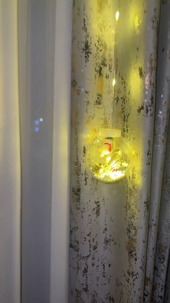 Instalatie de Craciun, 3M, Tip Perdea, 5 globuri + 5 cerculete